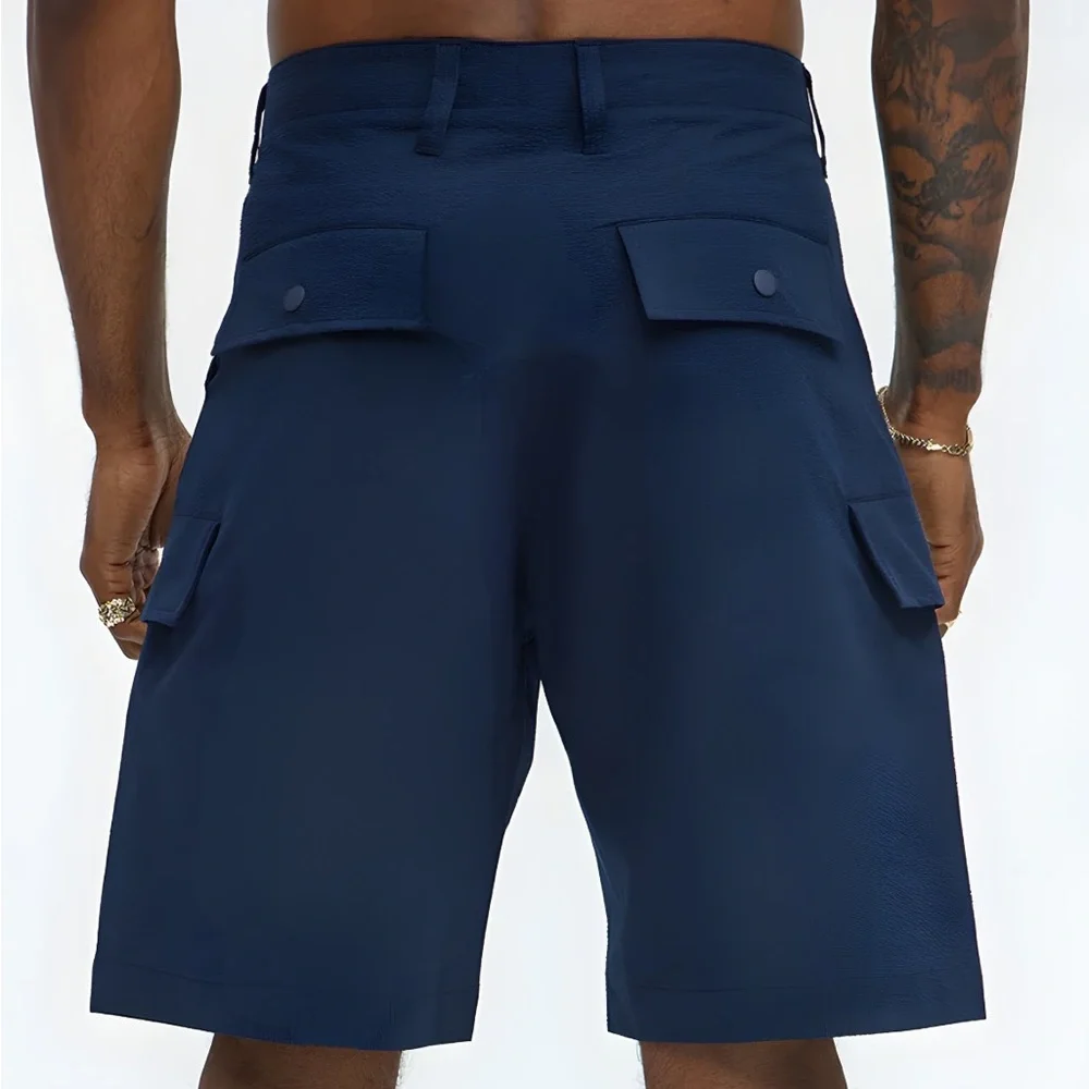 Fashion Nova Men's Deep Blue Cargo Shorts - Picture 3 of 3